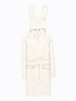 Fleece dressing gown with bunny ears