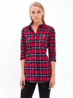 PLAID SHIRT WITH SMALL EMBROIDERY