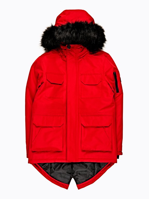 PADDED PARKA WITH REMOVABLE HOOD