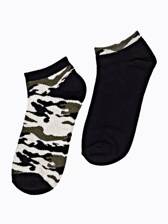 2-pack camo ankle socks