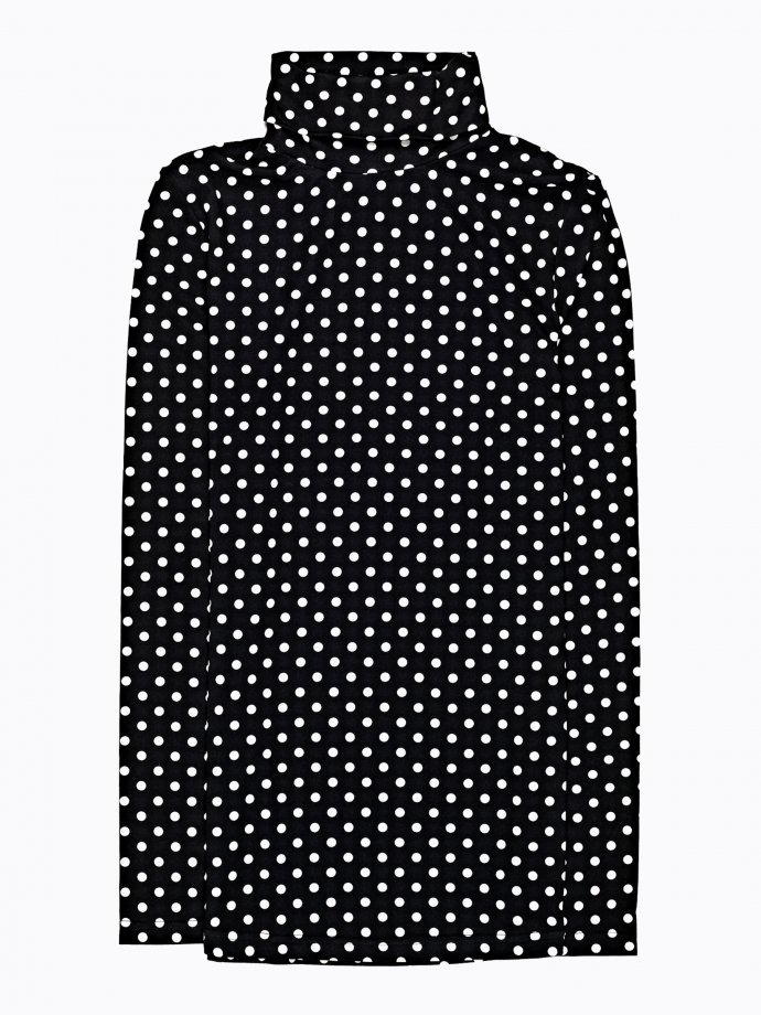 POLKA DOT PRINT TURTLENECK TOP | GATE