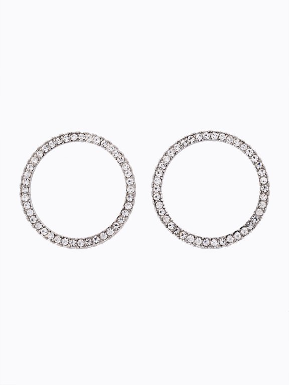 Circle earrings with stones