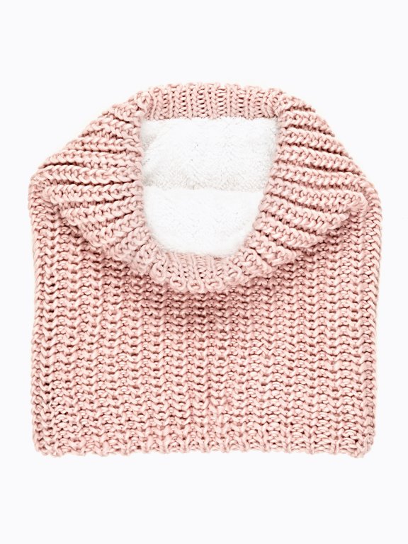 PILE LINED KNITTED SNOOD