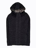 PADDED ZIP-UP CARDIGAN WITH HOOD