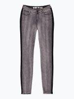 Skinny jeans in dark grey wash with side stripe