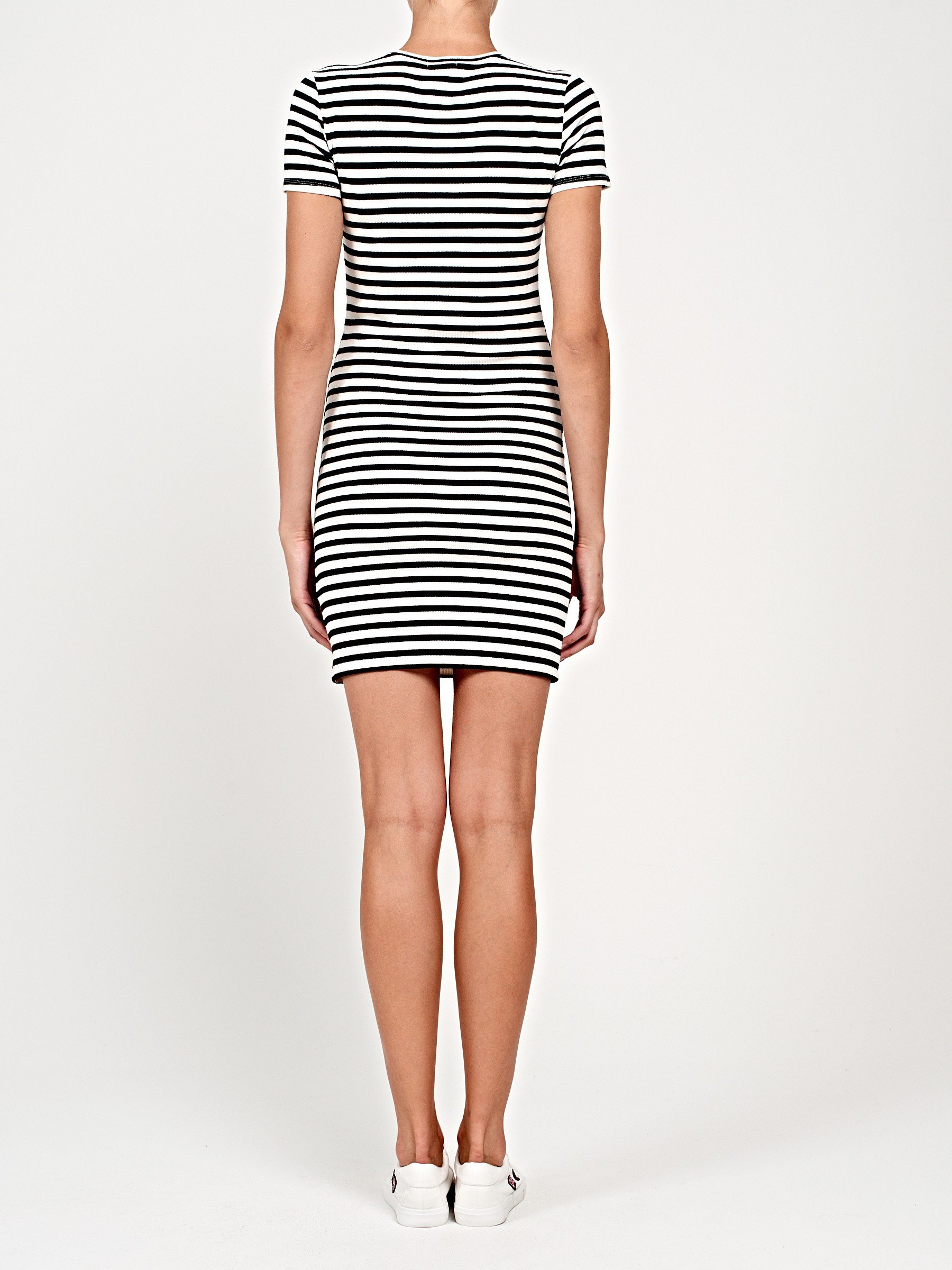 striped t shirt dress outfit