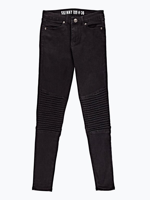 Biker jeans in black wash