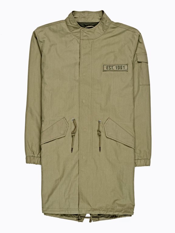 Parka with patch