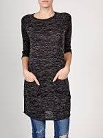 Marled dress with front pockets