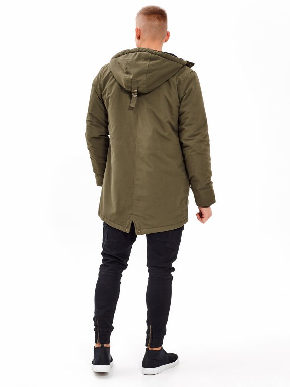PILE LINED PADDED PARKA