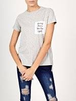 T-shirt with printed pocket