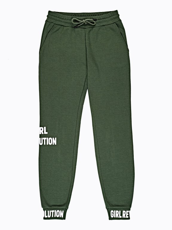 Sweatpants with message print