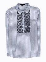 Striped shirt with  embroidery
