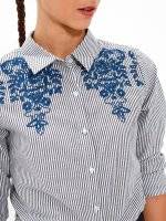 STRIPED SHIRT WITH EMBROIDERY