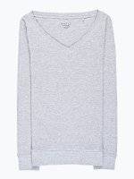 Basic rib-knit v-neck t-shirt