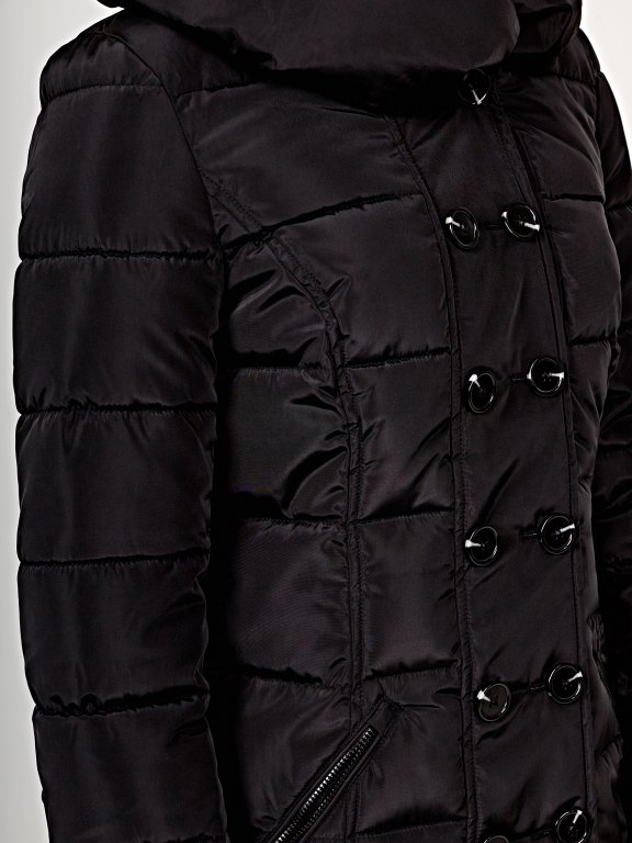 Prolonged quilted jacket