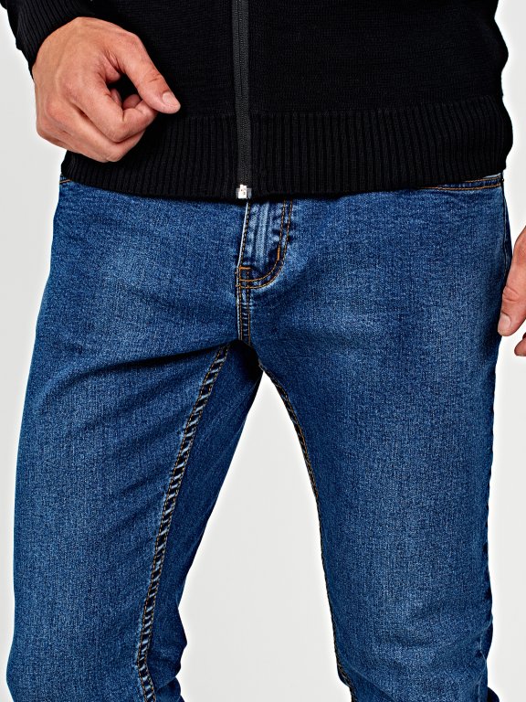 Basic straight slim fit jeans