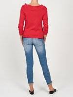 Rib-knit t-shirt with chest embro