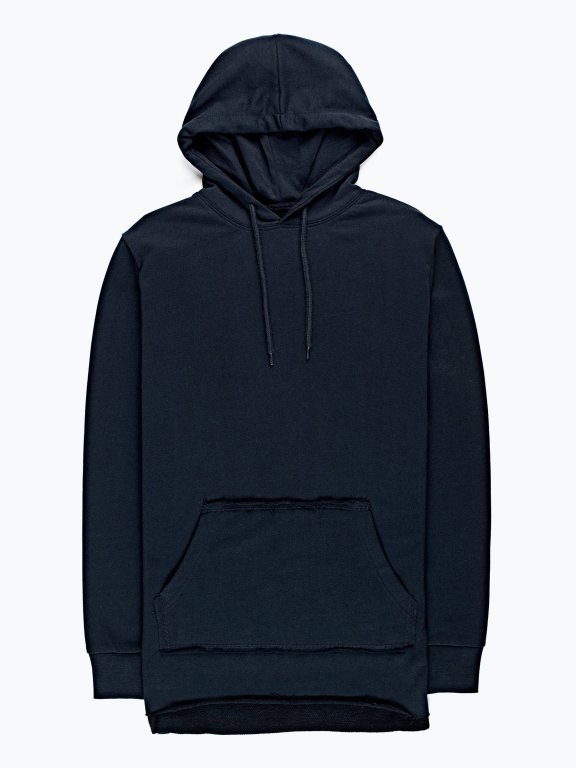 Hoodie with raw edges