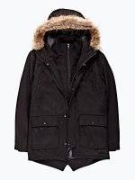 Parka coat with hood