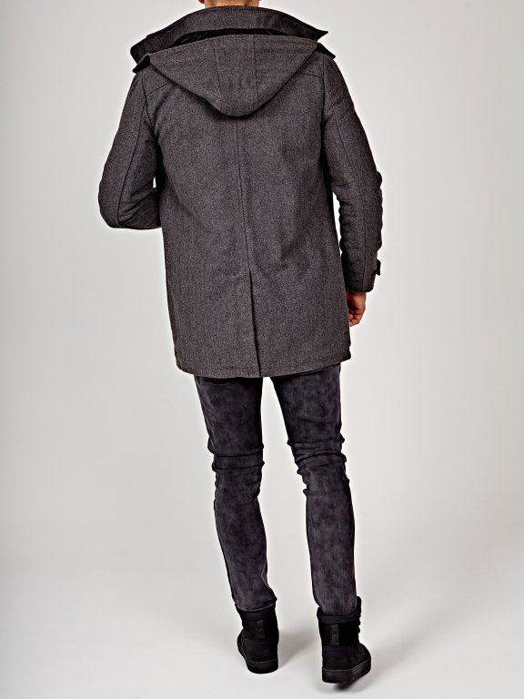 Padded coat with hood