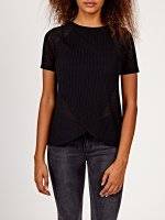 Cross front ribbed top