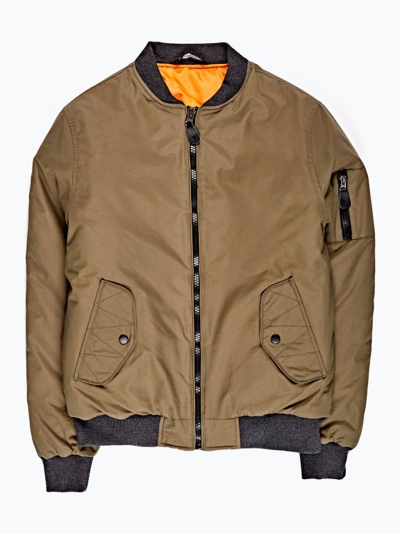 Basic padded bomber jacket