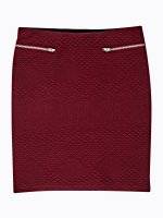 STRUCTURED BODYCON SKIRT WITH ZIPPERS