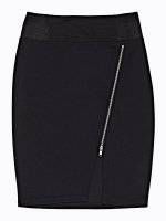 Bodyon skirt with asymmetrical zipper