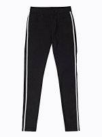 SLIM KNITTED TROUSERS WITH METALLIC SIDE TAPE