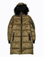 LONGLINE QUILTED PADDED JACKET WITH HOOD