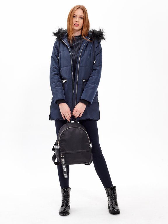 OVERSIZED PADDED JACKET WITH ZIPPERS