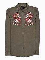 Viscose shirt with emroidery