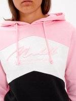 COLOUR BLOCK HOODIE WITH PRINT