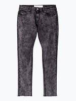 Slim fit jeans with raw egde in grey wash