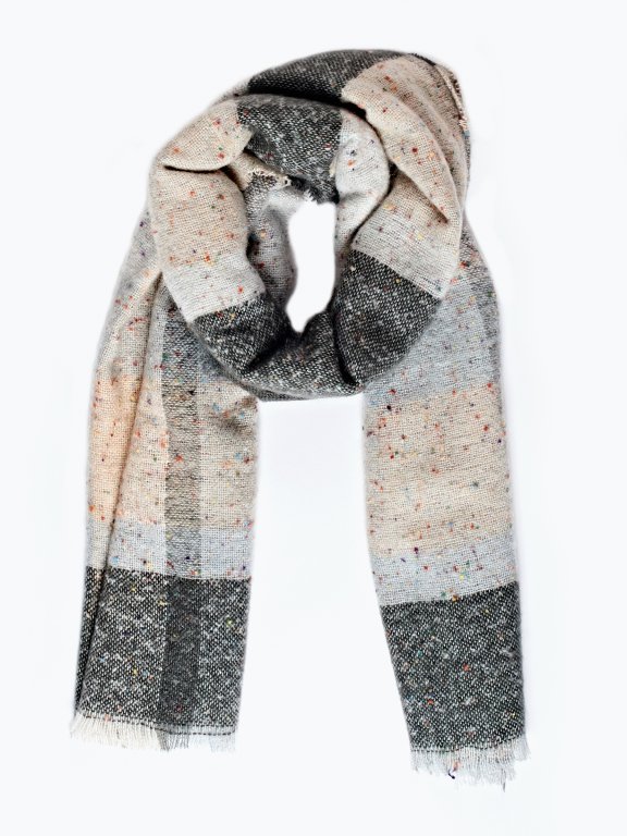 Oversized check scarf