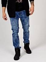 Straight slim fit jeans in snow wash