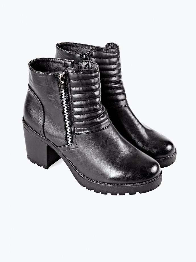 heeled biker boots