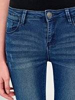 Cropper skinny jeans in dark blue wash