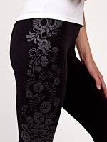 Leggings with floral print detail