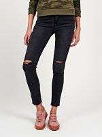 Ripped knees skinny jeans in black wash