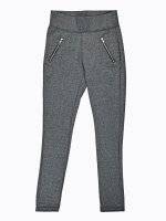 SLIM KNITTED TROUSERS WITH ZIPPERS