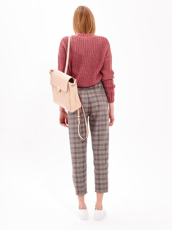 PLAID PAPERBAG TROUSERS