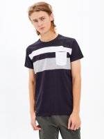 PANELED T-SHIRT WITH CHEST POCKET