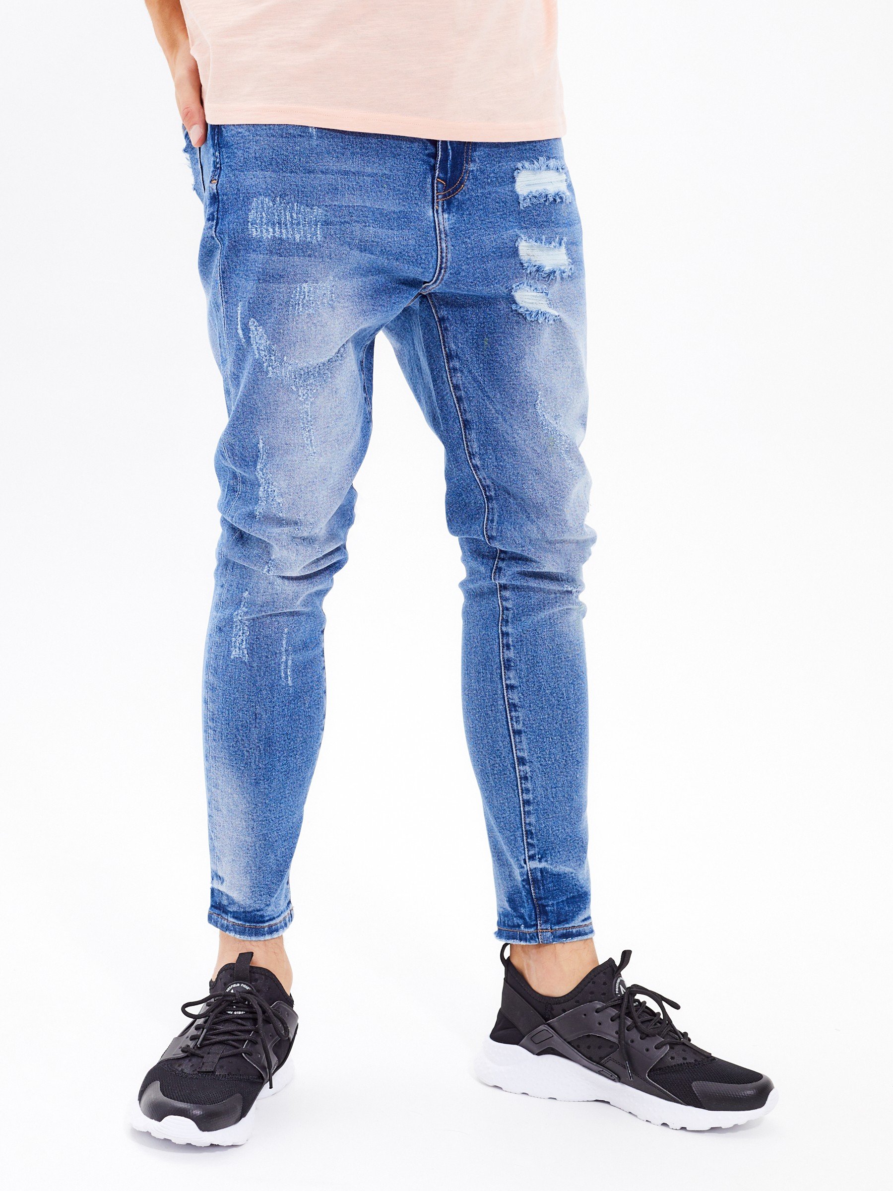 Partina City græsplæne Beskrivelse Straight slim fit tapered ripped jeans | GATE