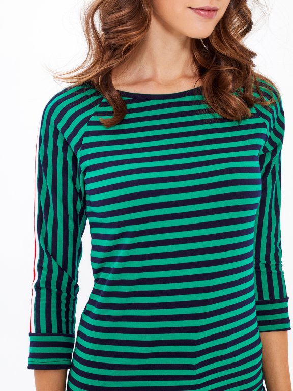 TAPED STRIPED TOP