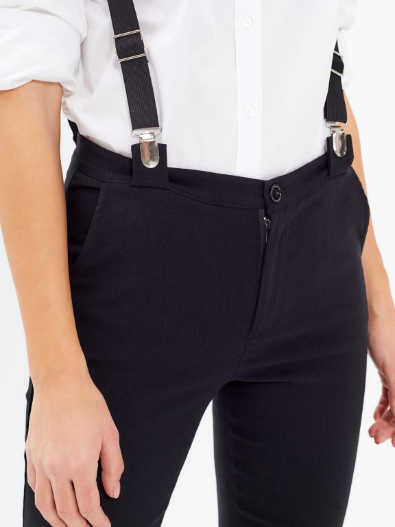 SKINNY TROUSERS WITH SUSPENDERS