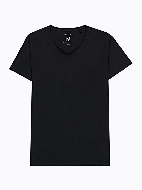 Basic T-Shirt Slim Fit mit V-Ausschnitt