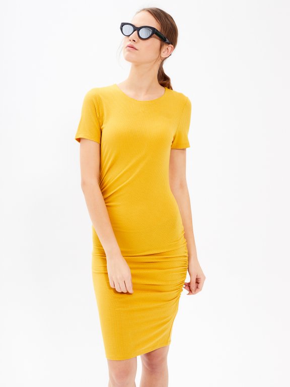 BODYCON DRESS WITH FRILLED DETAIL