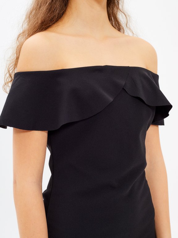 OFF-THE-SHOULDER DRESS WITH RUFFLE